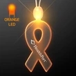 Light-up acrylic ribbon LED necklace | https://www.bestnamebadges.com