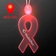 Light-up acrylic ribbon LED necklace | https://www.bestnamebadges.com