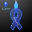 Light-up acrylic ribbon LED necklace | https://www.bestnamebadges.com