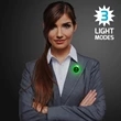 Frosted blinking circle clips | https://www.bestnamebadges.com