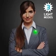Frosted blinking circle clips | https://www.bestnamebadges.com