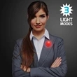 Frosted blinking circle clips | https://www.bestnamebadges.com