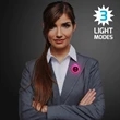 Frosted blinking circle clips | https://www.bestnamebadges.com