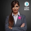 Frosted blinking circle clips | https://www.bestnamebadges.com