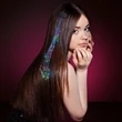 Light Hair Sparkle Clip Extensions | https://www.bestnamebadges.com
