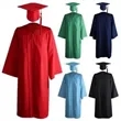 Matte Graduation Gown Cap Tassel Set | https://www.bestnamebadges.com