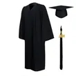 Matte Graduation Gown Cap Tassel Set | https://www.bestnamebadges.com
