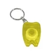 Waxed Tooth Shape Dental Floss Key Chain | https://www.bestnamebadges.com