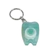 Waxed Tooth Shape Dental Floss Key Chain | https://www.bestnamebadges.com