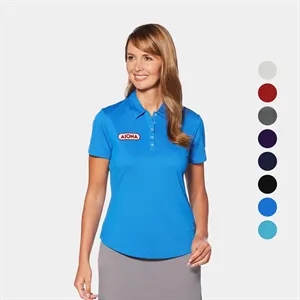 Callaway® Birdseye UPF 50+ Women's Cooling Polo Shirt | https://www.bestnamebadges.com