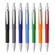 Frosted Plastic Multicolor Retractable Ballpoint Pens | https://www.bestnamebadges.com