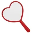 Heart-Shaped Handheld Mirror | https://www.bestnamebadges.com
