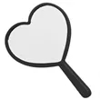 Heart-Shaped Handheld Mirror | https://www.bestnamebadges.com