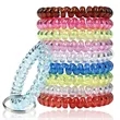 Transparency Flexible Spiral Coil Stretchable Key Chain | https://www.bestnamebadges.com