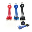 LED Light Up 3 in 1 Charging Cable with Keychain | https://www.bestnamebadges.com