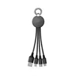 LED Light Up 3 in 1 Charging Cable with Keychain | https://www.bestnamebadges.com