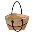 Two-Tone Jute Beach Tote Bags | https://www.bestnamebadges.com