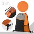 Tri Colored Drawstring Backpack With Mesh Pocket | https://www.bestnamebadges.com