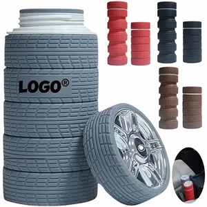 25oz Collapsible Tire Silicone Portable Sport Water Bottles 