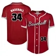 Custom Button Down Baseball Jersey (Full Dye Sublimation) | https://www.bestnamebadges.com