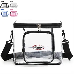 Work Travel Clear Lunch Bag PVC Box with Adjustable Strap