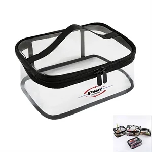 Portable Toiletry Travel Makeup Kit Clear Cosmetic Tote Bag
