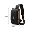 USB charging travel leisure shoulder crossbody chest bag | https://www.bestnamebadges.com