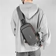 USB charging travel leisure shoulder crossbody chest bag | https://www.bestnamebadges.com