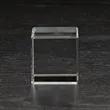 Small Flat Cube 3D Crystal Award | https://www.bestnamebadges.com