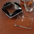 Square Glass Coaster Set | https://www.bestnamebadges.com