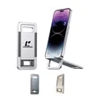 Portable Desktop Adjustable Metal Tablet Rack Phone Stand | https://www.bestnamebadges.com