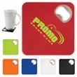 In Stock Custom Logo Promotional Beer Opener Coaster | https://www.bestnamebadges.com