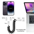 Versatile Extendable Charging Cable Set with 3 USB Adapters | https://www.bestnamebadges.com