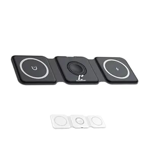 3 in 1 Portable Magnetic Desktop Foldable Wireless Charger