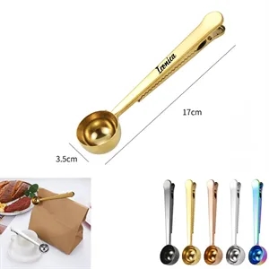 2-in-1 Stainless Steel Coffee Scoop Clip