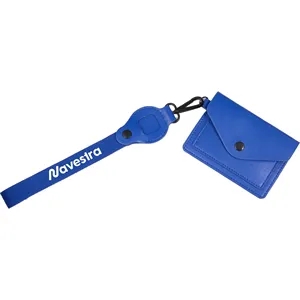 Recycled Wrist Lanyard with Card Holder | https://www.bestnamebadges.com