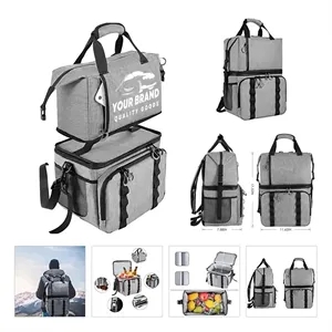 Large Double Layer Waterproof Box Proof Cooler Backpack