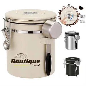 Coffee Bean Canister Airtight Container Stainless Steel Jar
