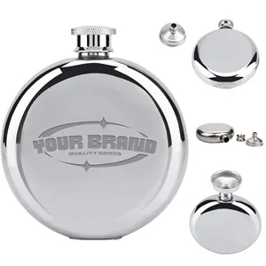 5Oz Portable Wine Whiskey Flasks Round Alcohol Bottle