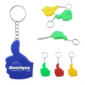 Thumb-shaped Keychain Measuring 38 inches Mini Tape Measure