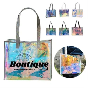 Iridescent  Tote Bags Fashion Holographic Clear Handbag