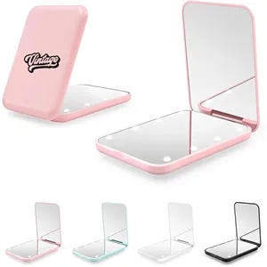 Magnification LED Compact Makeup Mirror with Light