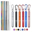 Reusable Collapsible Straws with Aluminum Case | https://www.bestnamebadges.com