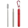 Reusable Collapsible Straws with Aluminum Case | https://www.bestnamebadges.com