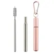Reusable Collapsible Straws with Aluminum Case | https://www.bestnamebadges.com