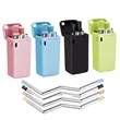 Reusable Folding Straws with Carrying Case | https://www.bestnamebadges.com