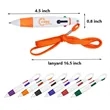 Four Color Ink Carabiner Shuttle Pens | https://www.bestnamebadges.com