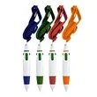 Four Color Ink Carabiner Shuttle Pens | https://www.bestnamebadges.com