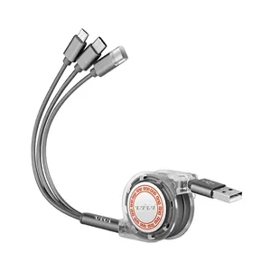 3 IN 1 USB Retractable  Multi Charging Cable