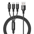 Nylon Braided  Multi Charging Cable With Customized Connect | https://www.bestnamebadges.com